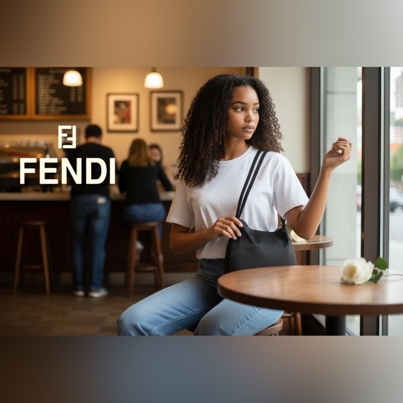 Fendi Authentic BORSA Micro Black Shoulder Bag in
Excellent Used Condition! - Picture 2 of 10